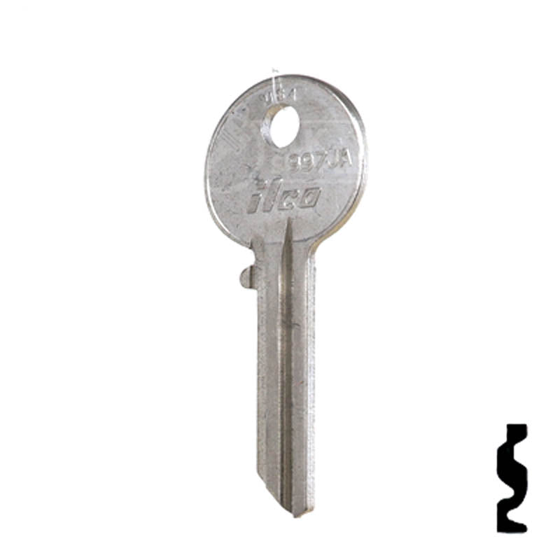 Uncut Key Blank | Yale | 997JA Residential-Commercial Key Ilco