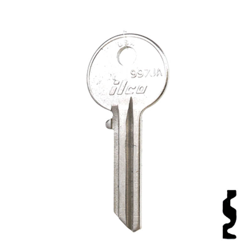 Uncut Key Blank | Yale | 997JA Residential-Commercial Key Ilco
