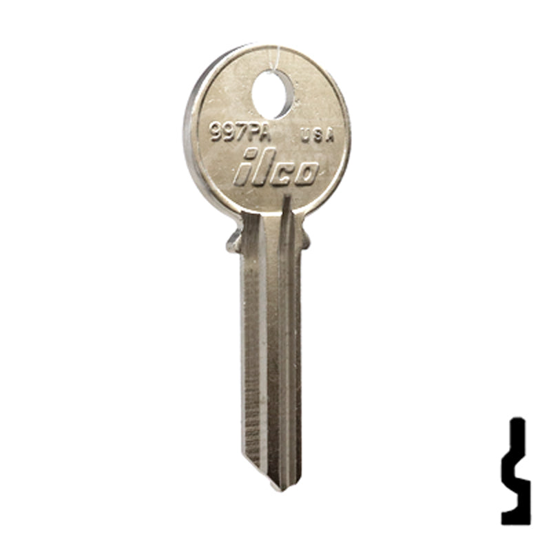 Uncut Key Blank | Yale | 997PA Residential-Commercial Key Ilco