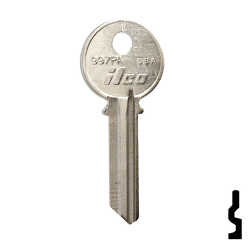 Uncut Key Blank | Yale | 997PA Residential-Commercial Key Ilco