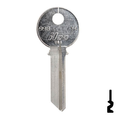 Uncut  Key Blank | Yale | 998-Y4 Residential-Commercial Key Ilco