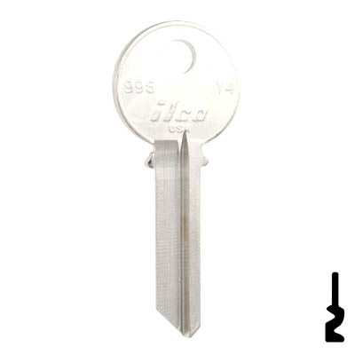 Uncut  Key Blank | Yale | 998-Y4 Residential-Commercial Key Ilco