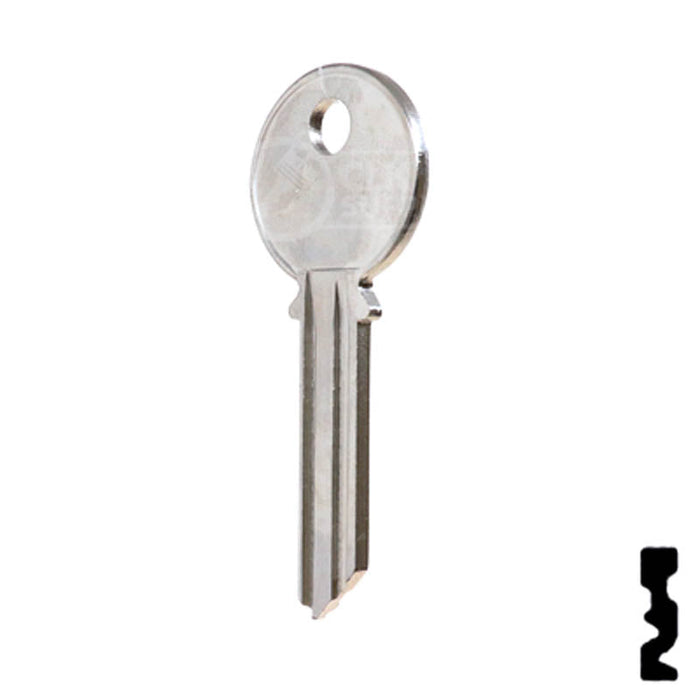 Uncut Key Blank | Yale | 998GF Residential-Commercial Key Ilco