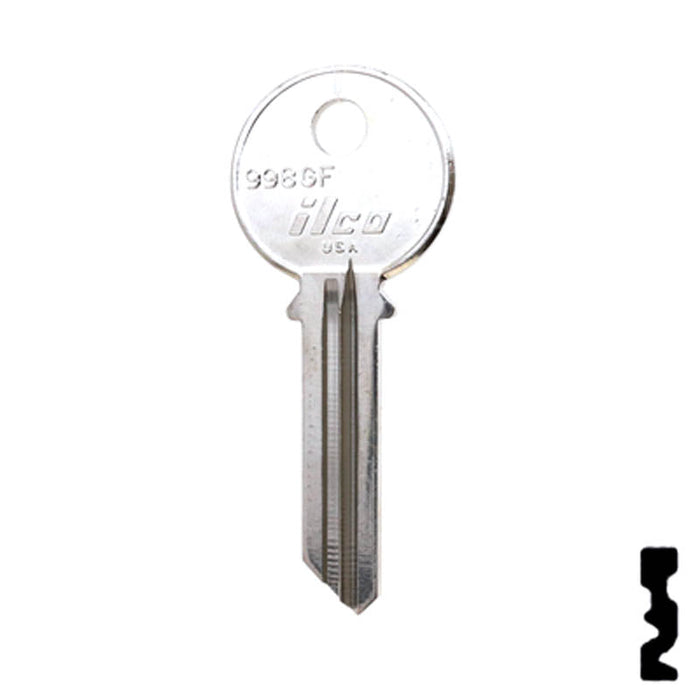 Uncut Key Blank | Yale | 998GF Residential-Commercial Key Ilco