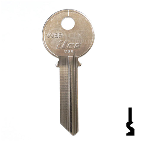 Uncut Key Blank | Yale | 998R Residential-Commercial Key Ilco