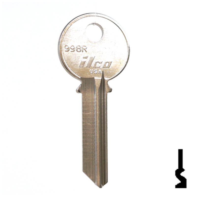 Uncut Key Blank | Yale | 998R Residential-Commercial Key Ilco