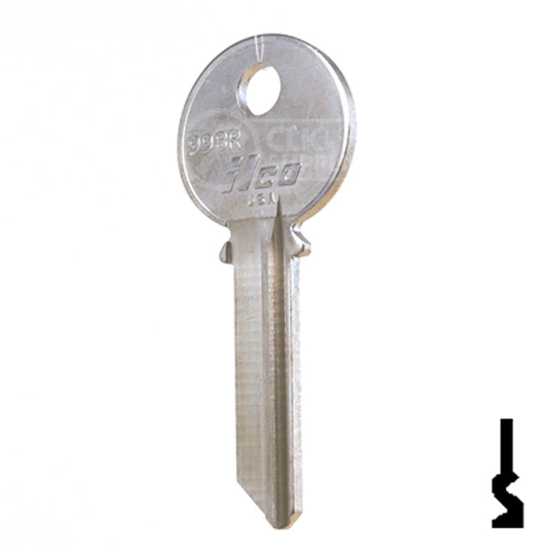 Uncut Key Blank | Yale | 998R Residential-Commercial Key Ilco