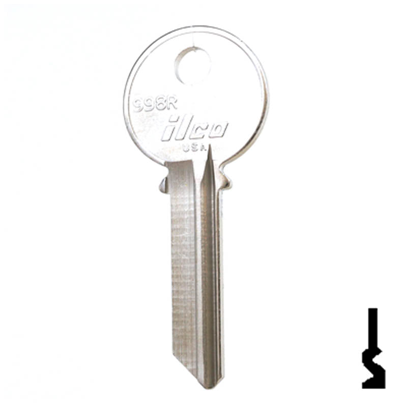 Uncut Key Blank | Yale | 998R Residential-Commercial Key Ilco