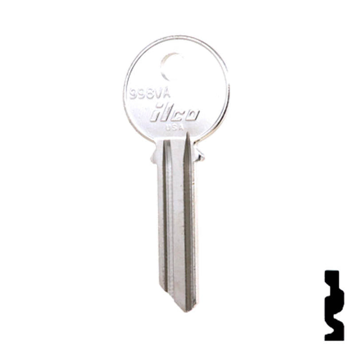 Uncut Key Blank | Yale | 998VA Residential-Commercial Key Ilco