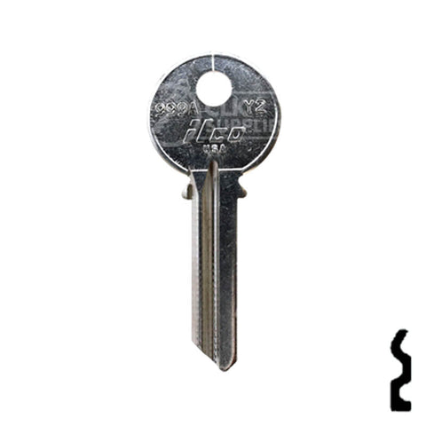 Uncut Key Blank | Yale  | 999A, Y2 Residential-Commercial Key Ilco
