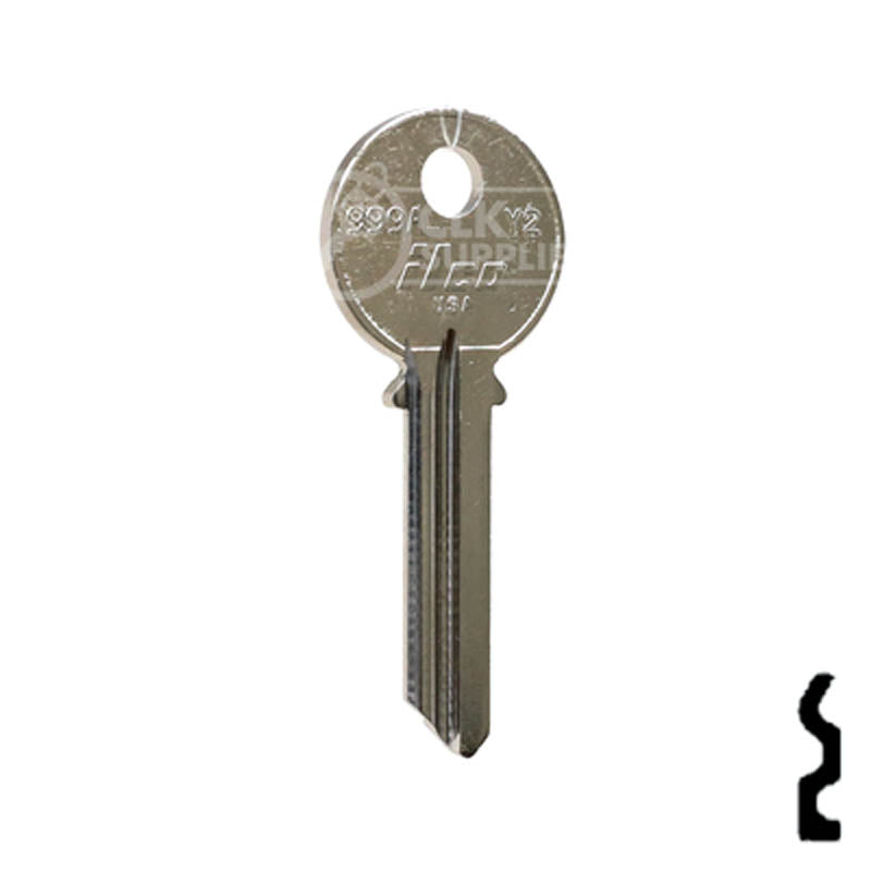 Uncut Key Blank | Yale  | 999A, Y2 Residential-Commercial Key Ilco