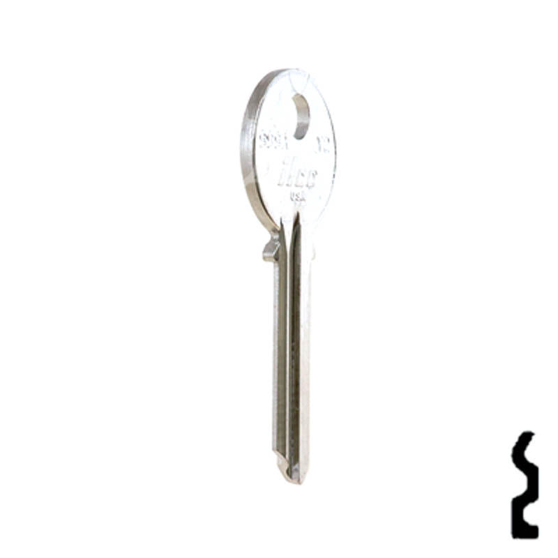 Uncut Key Blank | Yale  | 999A, Y2 Residential-Commercial Key Ilco