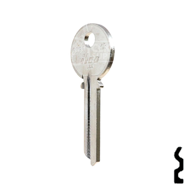 Uncut Key Blank | Yale  | 999A, Y2 Residential-Commercial Key Ilco