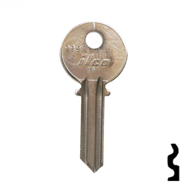 Uncut Key Blank | Yale | 999R Residential-Commercial Key Ilco