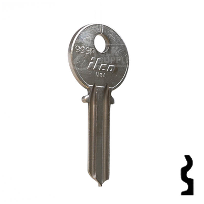 Uncut Key Blank | Yale | 999R Residential-Commercial Key Ilco