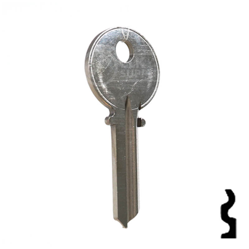 Uncut Key Blank | Yale | 999R Residential-Commercial Key Ilco