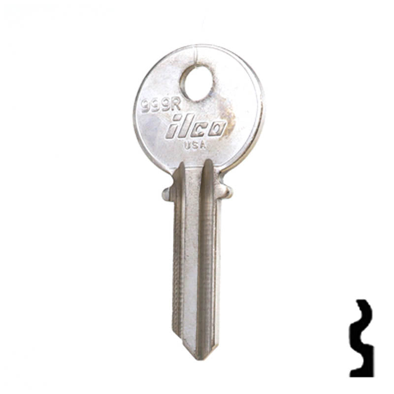 Uncut Key Blank | Yale | 999R Residential-Commercial Key Ilco