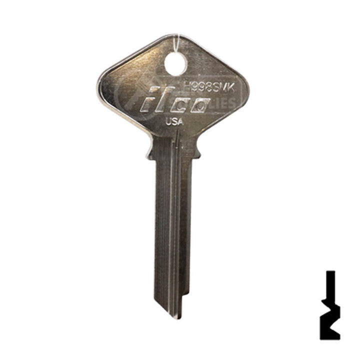 Uncut Key Blank | Yale | H998SMK Residential-Commercial Key Ilco