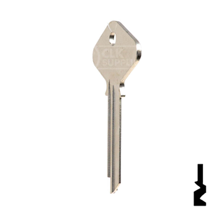 Uncut Key Blank | Yale | H998SMK Residential-Commercial Key Ilco