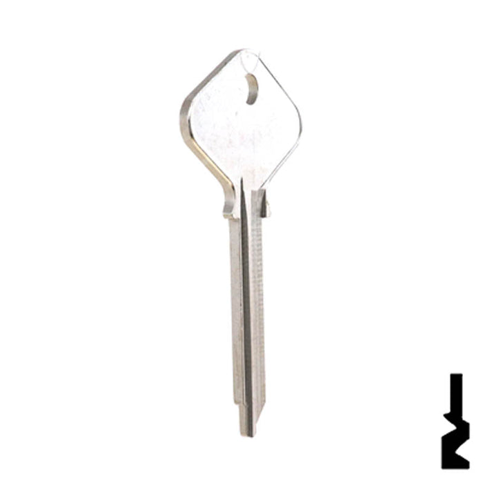 Uncut Key Blank | Yale | H998SMK Residential-Commercial Key Ilco