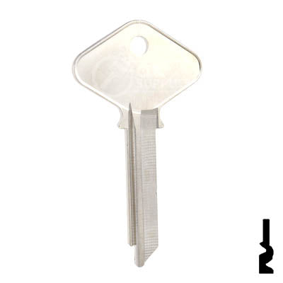 Uncut Key Blank | Yale | H998TMK Residential-Commercial Key Ilco