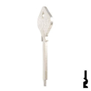 Uncut Key Blank | Yale | H998TMK Residential-Commercial Key Ilco