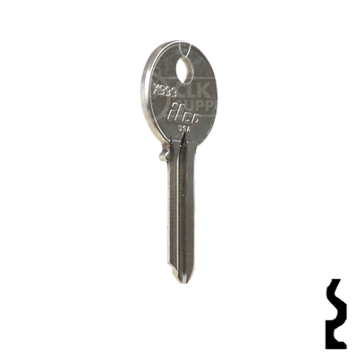 Uncut Key Blank | Yale | X999 Residential-Commercial Key Ilco