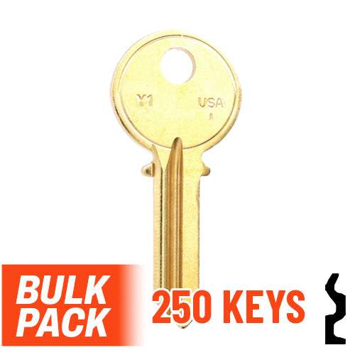 Uncut Key Blank | Yale  | Y1  - 250 Pack by Ilco Residential-Commercial Key Ilco