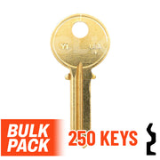 Uncut Key Blank | Yale  | Y1  - 250 Pack by Ilco Residential-Commercial Key Ilco