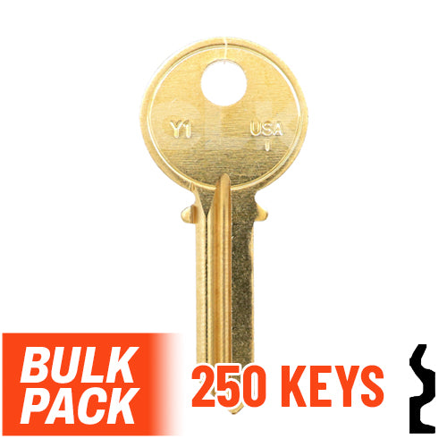 Uncut Key Blank | Yale  | Y1  - 250 Pack by Ilco Residential-Commercial Key Ilco