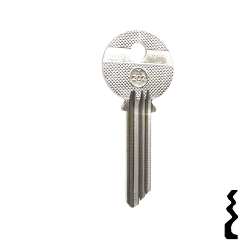 Uncut Key Blank | Yale | Y202 Residential-Commercial Key Ilco