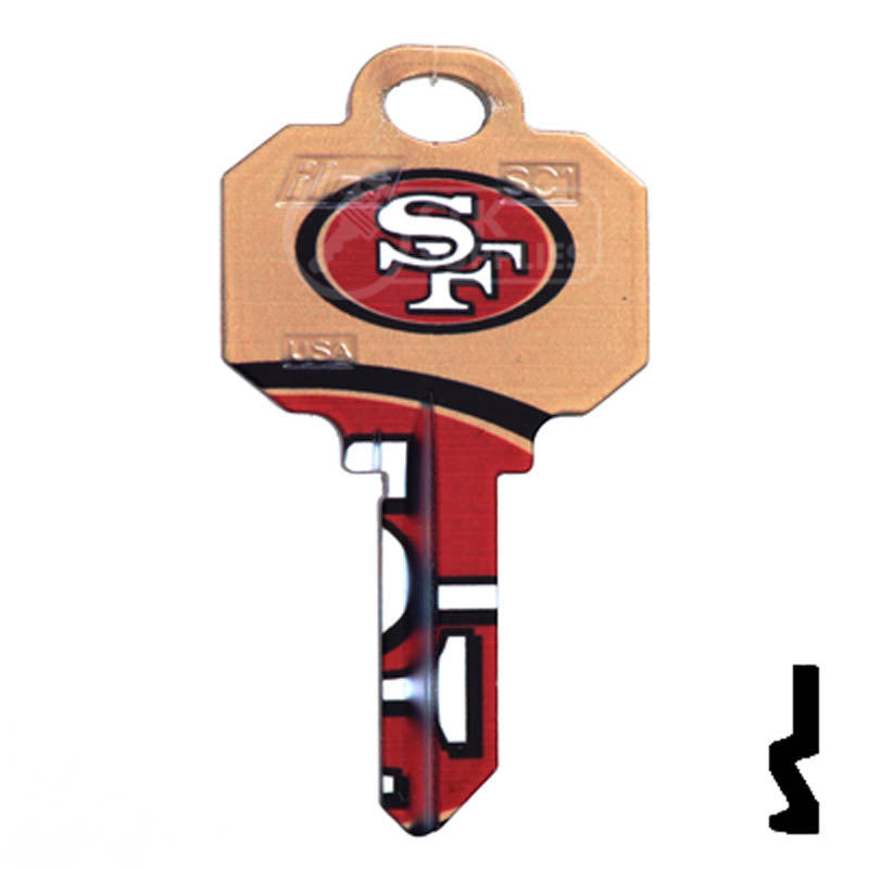 Uncut Key Blanks | Schlage | NFL 49ERS Residential-Commercial Key Ilco