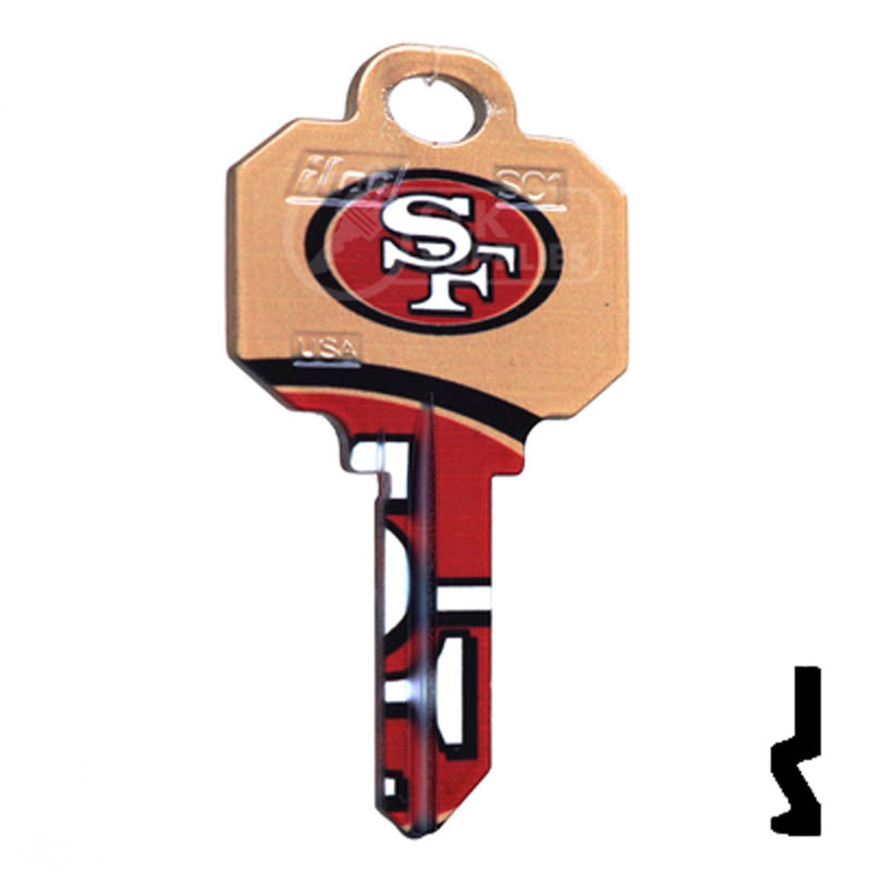 Uncut Key Blanks | Schlage | NFL 49ERS Residential-Commercial Key Ilco