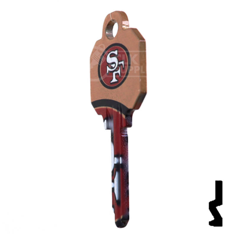 Uncut Key Blanks | Schlage | NFL 49ERS Residential-Commercial Key Ilco