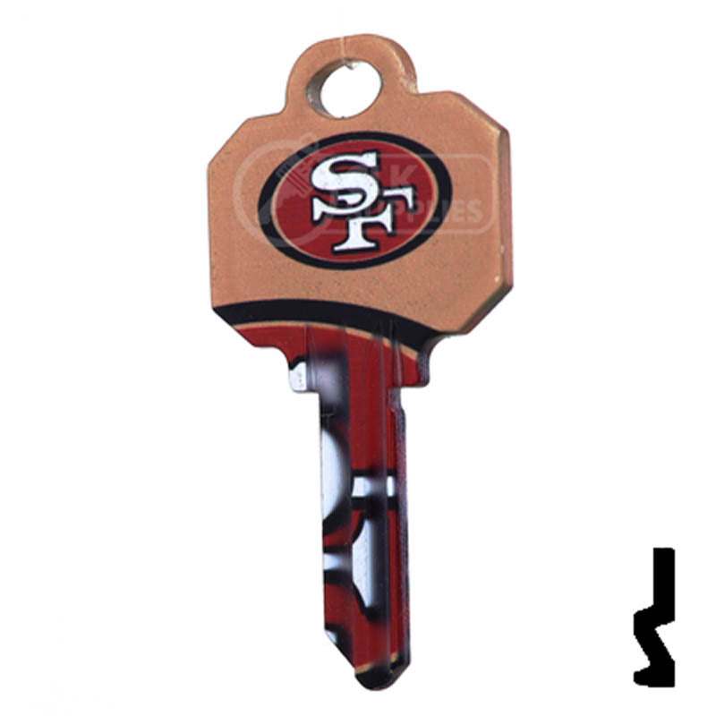 Uncut Key Blanks | Schlage | NFL 49ERS Residential-Commercial Key Ilco