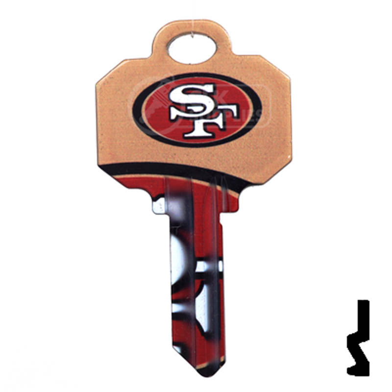 Uncut Key Blanks | Schlage | NFL 49ERS Residential-Commercial Key Ilco