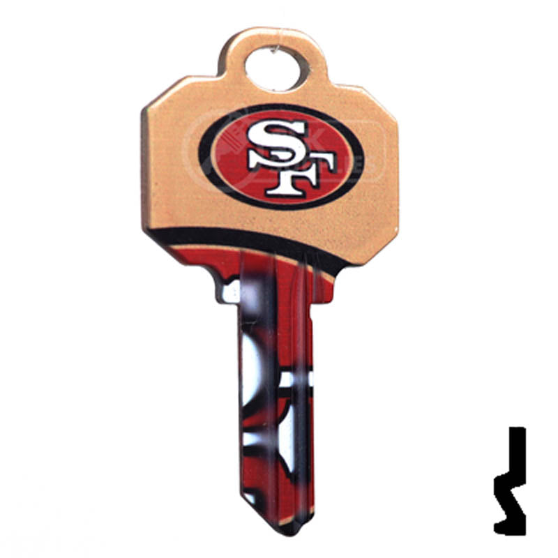 Uncut Key Blanks | Schlage | NFL 49ERS Residential-Commercial Key Ilco