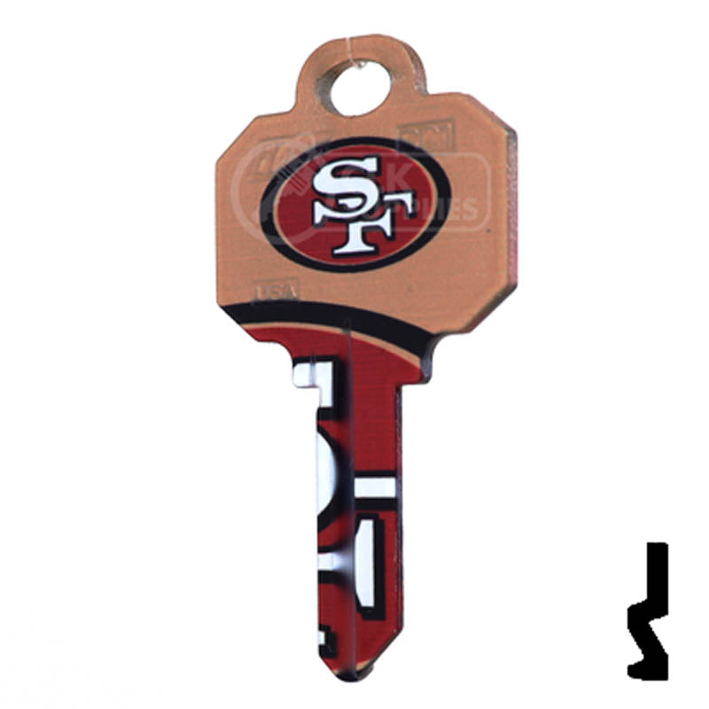 Uncut Key Blanks | Schlage | NFL 49ERS Residential-Commercial Key Ilco