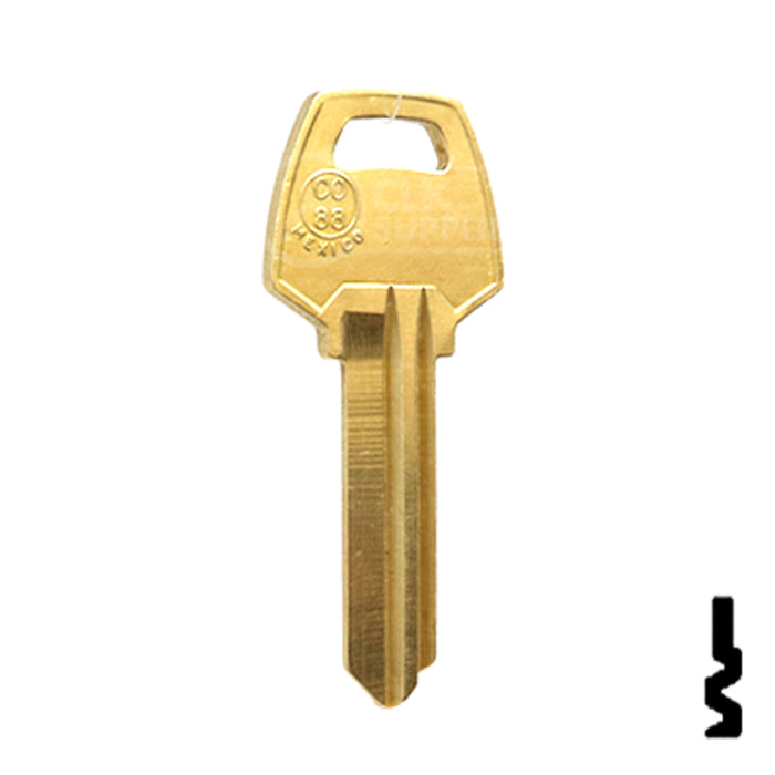Uncut Neuter Bow Key Blank | Corbin Russwin | CO88 Residential-Commercial Key Ilco