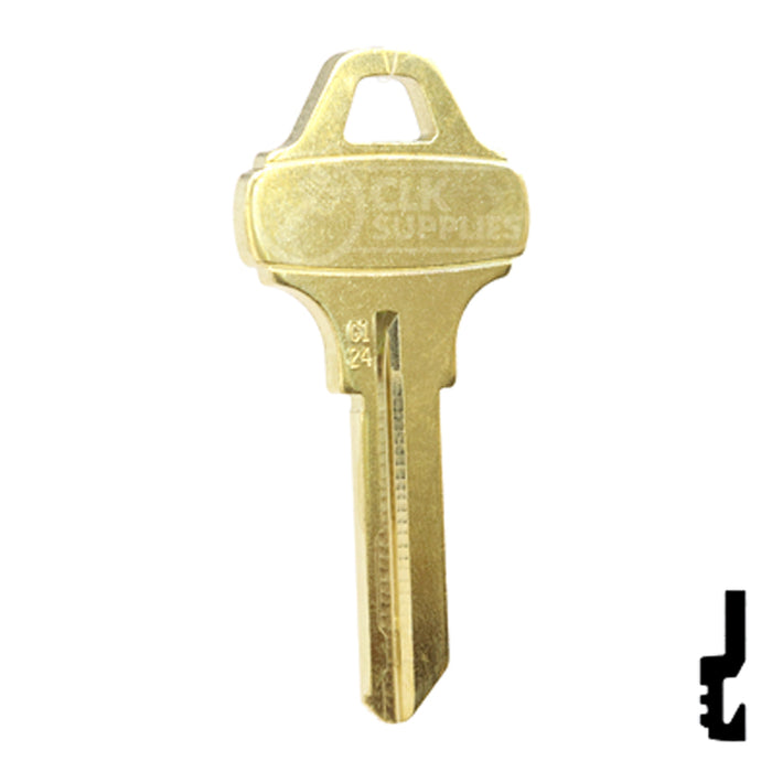 Uncut OEM Key Blank | Schlage Everest | C124 Residential-Commercial Key Schlage