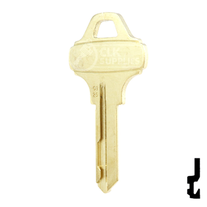 Uncut OEM Key Blank | Schlage Everest | C125 Residential-Commercial Key Schlage