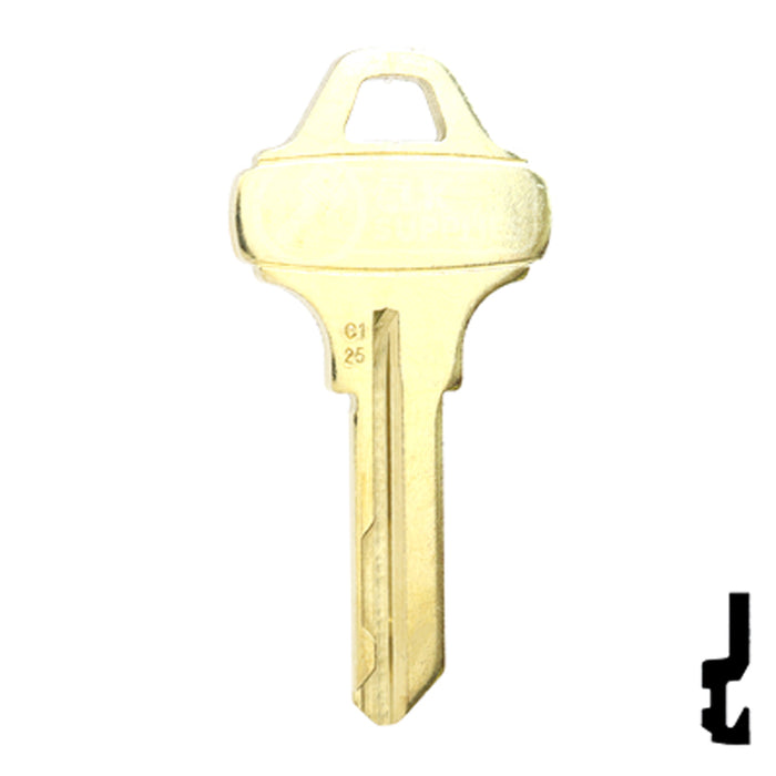 Uncut OEM Key Blank | Schlage Everest | C125 Residential-Commercial Key Schlage