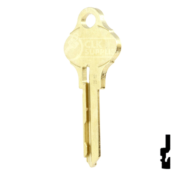 Uncut OEM Key Blank | Schlage Everest | S123 Residential-Commercial Key Schlage