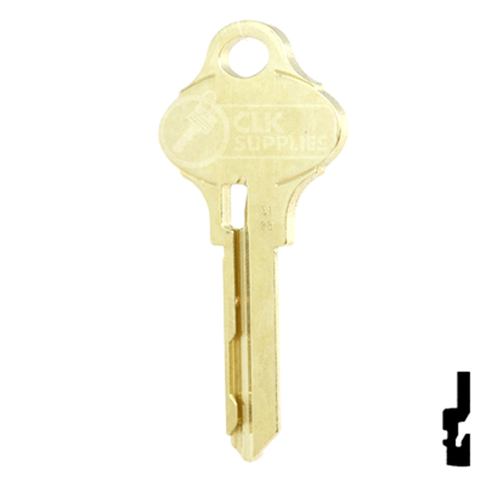 Uncut OEM Key Blank | Schlage Everest | S123 Residential-Commercial Key Schlage