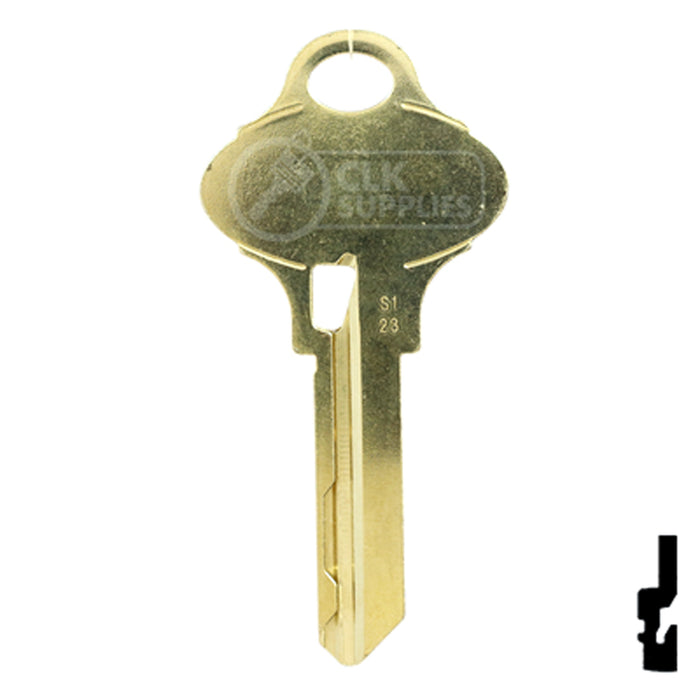 Uncut OEM Key Blank | Schlage Everest | S123 Residential-Commercial Key Schlage