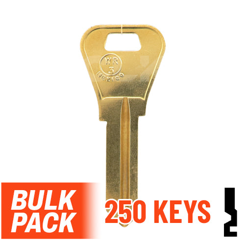 WR3 1054WB Weiser Key 250 Bulk Pack Residential-Commercial Key JMA USA