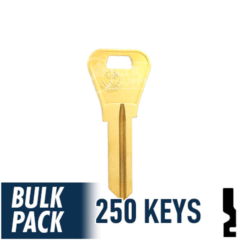 WR3 1054WB Weiser Key 250 Bulk Pack Residential-Commercial Key JMA USA