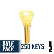 WR3 1054WB Weiser Key 250 Bulk Pack Residential-Commercial Key JMA USA