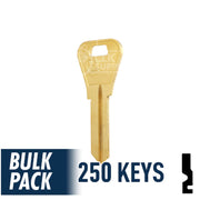 WR3 1054WB Weiser Key 250 Bulk Pack Residential-Commercial Key JMA USA