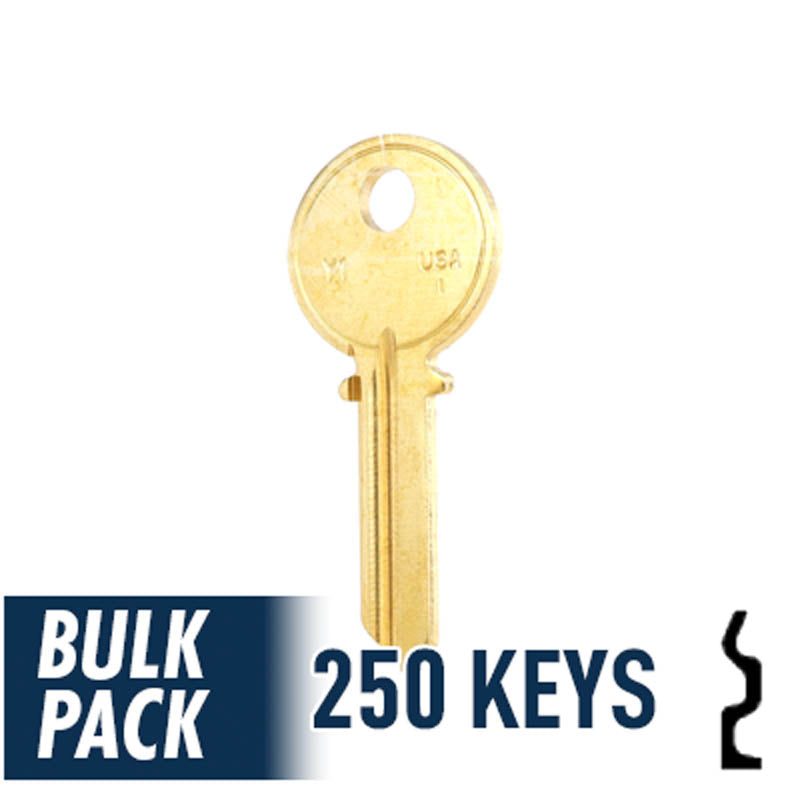 Y1 Yale Key Bulk Pack -250 by Ilco Residential-Commercial Key Ilco